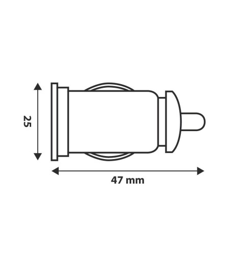 Presa caricabatteria usb accendisigari 12 24V spia a LED