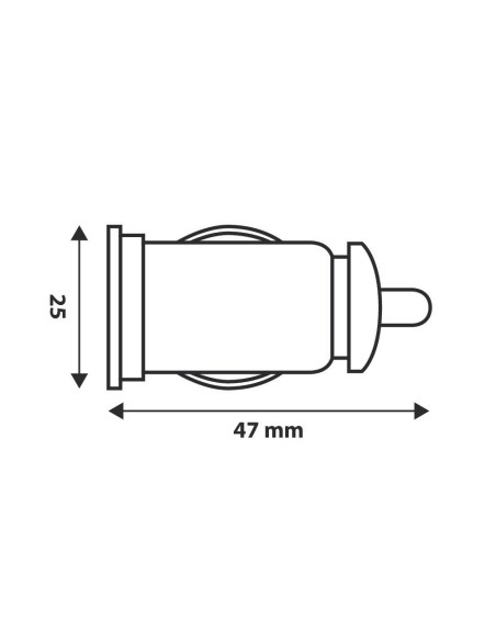 Presa caricabatteria usb accendisigari 12 24V spia a LED