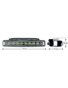Coppia fari effetto diurno 8 led omologati DSL 12V RING 2