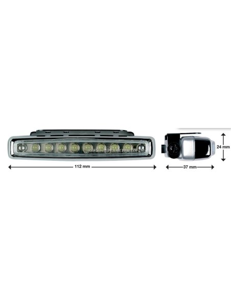 Coppia fari effetto diurno 8 led omologati DSL 12V RING