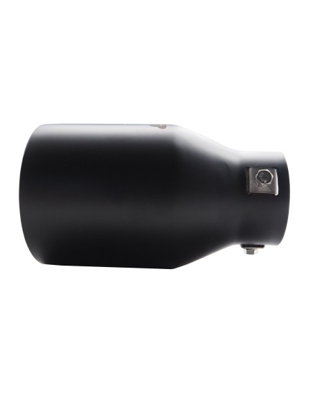 Terminale scarico universale inox nero rotondo singolo 39 65mm TRX 112N