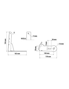 Staffa inox per antenna CB attacco visiera parasole per Volvo FH Serie 4 5  2