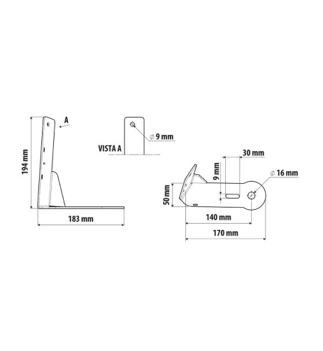 Staffa inox per antenna CB attacco visiera parasole per Volvo FH Serie 4 5 