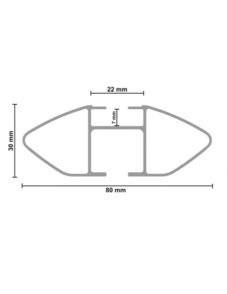 Barre portatutto Airflow 60210 per corrimano aperti o integrati 110cm