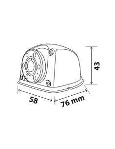 Telecamera laterale a colori impermeabile per monitor veicolare T3 2