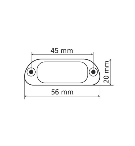 Luce targa a 4 led 12V moto e scooter BIANCA 56x20mm