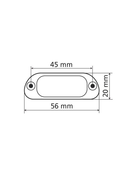 Luce targa a 4 led 12V moto e scooter BIANCA 56x20mm