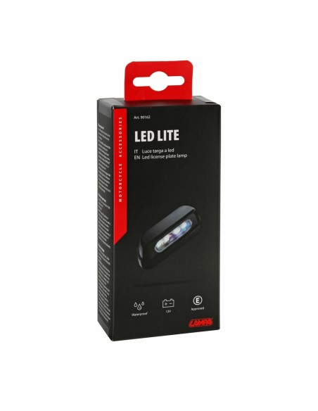 Luce targa a 4 led 12V moto e scooter BIANCA 56x20mm