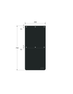 Coppia paraspruzzi camion in PVC omologati antispruzzo 35x75cm 2