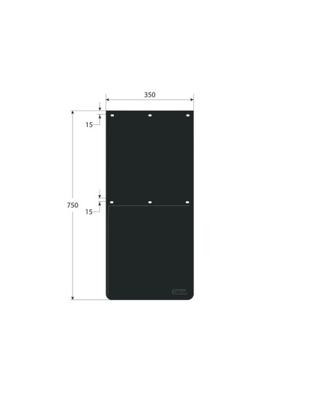 Coppia paraspruzzi camion in PVC omologati antispruzzo 35x75cm