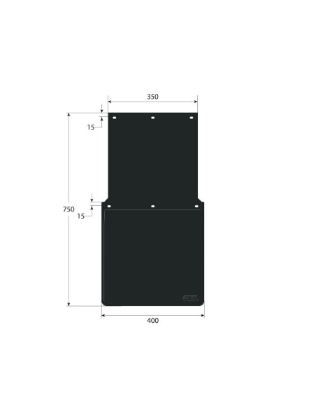 Coppia paraspruzzi camion in PVC omologati antispruzzo 40x75cm