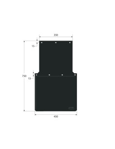 Coppia paraspruzzi camion in PVC omologati antispruzzo 45x75cm 2