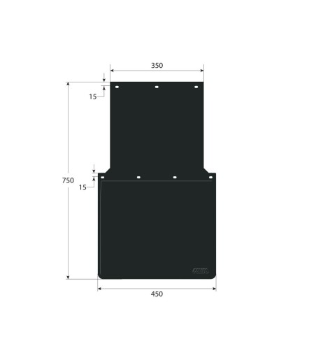 Coppia paraspruzzi camion in PVC omologati antispruzzo 45x75cm