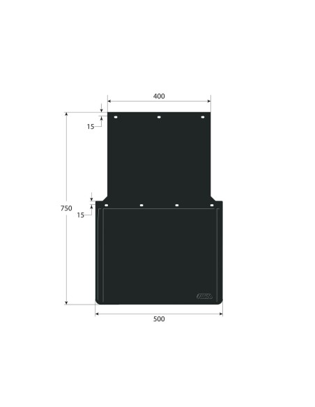 Coppia paraspruzzi camion in PVC omologati antispruzzo 50x75cm