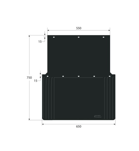 Coppia paraspruzzi camion in PVC omologati antispruzzo 65x75cm