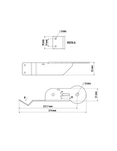 Staffa inox per antenna CB attacco montante camion per Daf XF XG XG dal 20 2