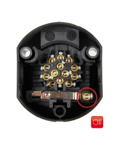 Presa 13 poli con 1 contatto retronebbia 2