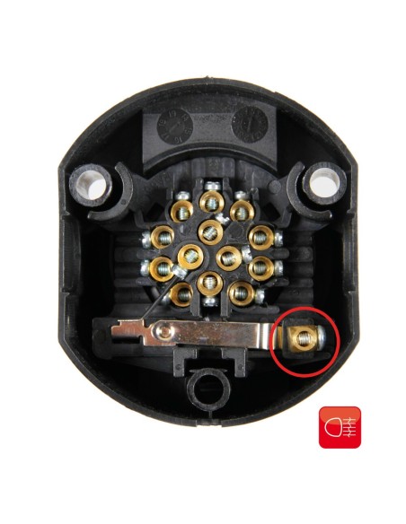 Presa 13 poli con 1 contatto retronebbia