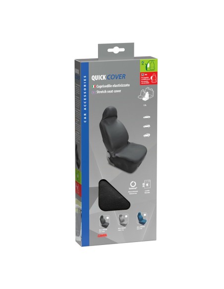 Coprisedile singolo elasticizzato anteriore protettivo Nero