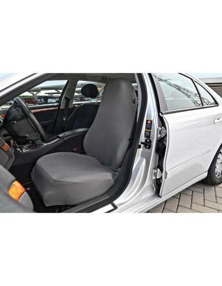Coprisedile singolo elasticizzato anteriore protettivo Grigio