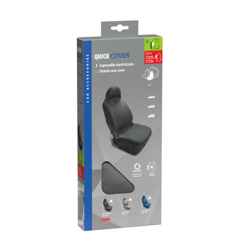 Coprisedile singolo elasticizzato anteriore protettivo Grigio