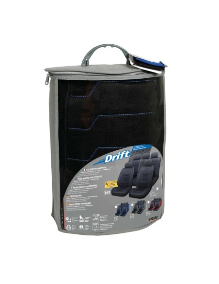 Set fodere coprisedili universali imbottiti auto Drift Nero Blu