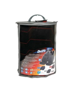 Set fodere coprisedili universali imbottiti auto Drift Nero Rosso 2