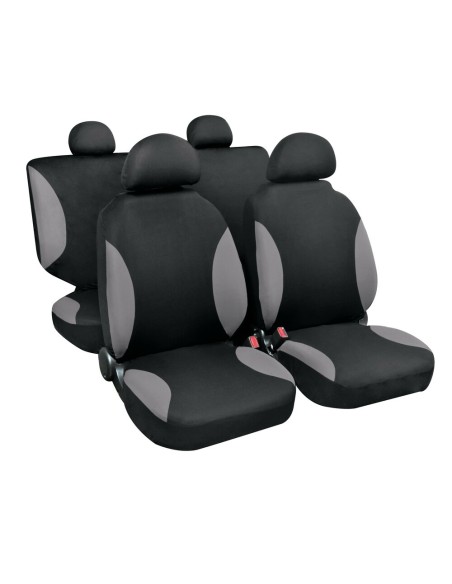 Set completo coprisedili fodere Stretch Fit Palinuro Nero Grigio