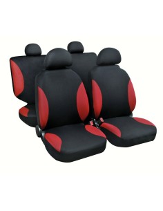 Set completo coprisedili fodere Stretch Fit Palinuro Nero Rosso