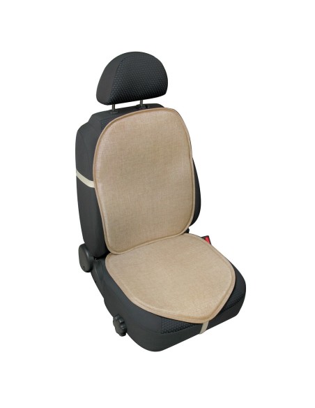 Schienale coprisedile singolo fresco lino naturale estivo per auto Beige
