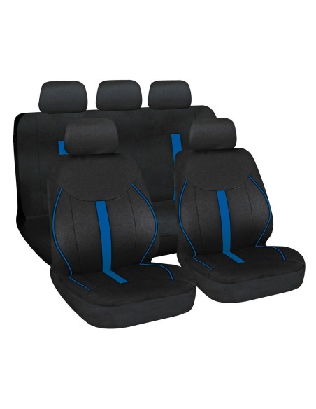 Set completo coprisedili auto universali Speed Nero Blu