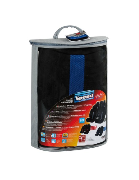 Set completo coprisedili auto universali Speed Nero Blu