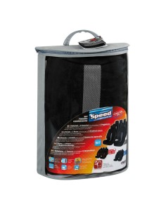 Set completo coprisedili auto universali Speed Nero Grigio 2