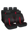 Set completo coprisedili auto universali Speed Nero Rosso