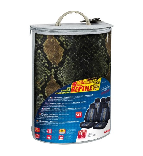 Set completo coprisedili auto universali Reptile effetto rettile