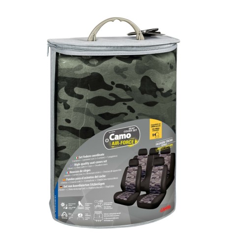 Set completo coprisedili auto universali Camouflage Air Force