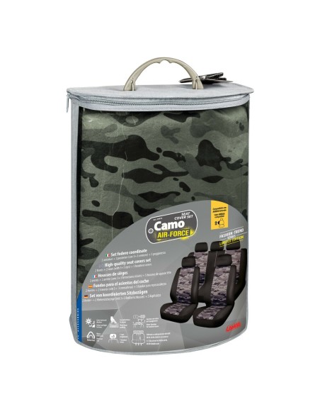 Set completo coprisedili auto universali Camouflage Air Force