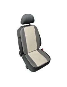 Schienale coprisedile singolo carta tessile e lino estivo per auto Grigio