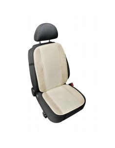 Schienale coprisedile singolo carta tessile e lino estivo per auto Beige