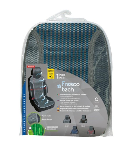 Coprisedile schienale auto estivo in bambu blu