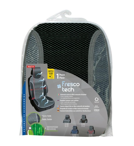 Coprisedile schienale auto estivo in bambu nero