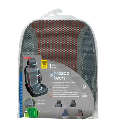 Coprisedile schienale auto estivo in bambu rosso