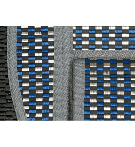 Coprisedile schienale auto estivo in bambu blu con supporto lombare