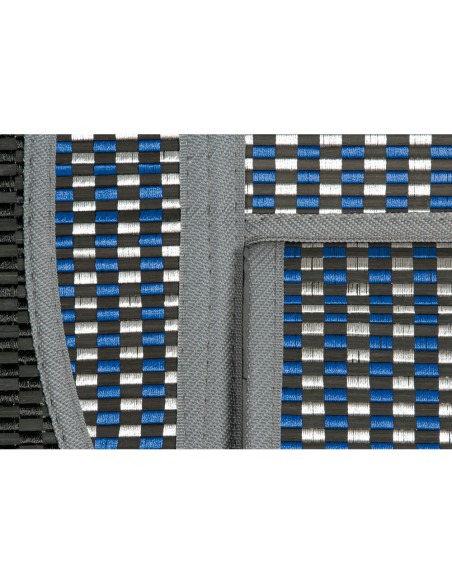 Coprisedile schienale auto estivo in bambu blu con supporto lombare