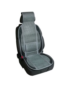 Coprisedile schienale auto estivo in bambu grigio con supporto lombare