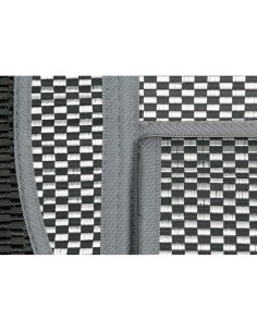 Coprisedile schienale auto estivo in bambu grigio con supporto lombare 2