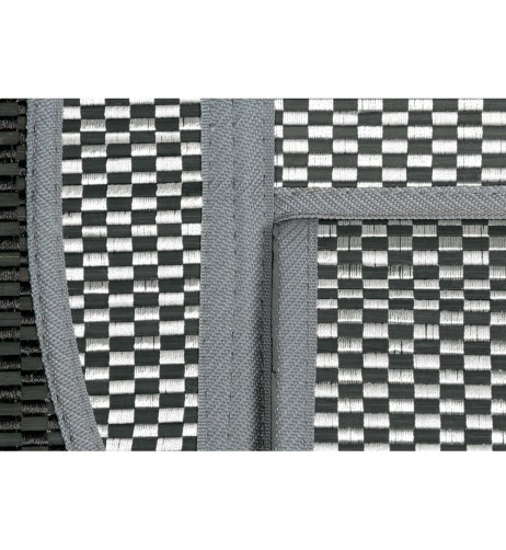 Coprisedile schienale auto estivo in bambu grigio con supporto lombare