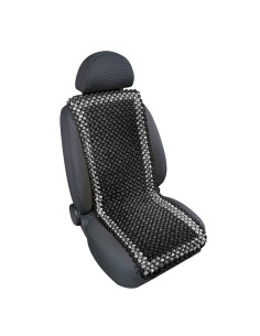 Coprisedile schienale auto estivo in palline di legno Samurai antracite gri
