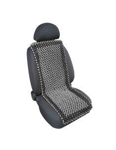 Coprisedile schienale auto estivo in palline di legno Samurai grigio antrac