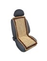 Coprisedile schienale auto estivo in palline di legno Samurai naturale marr